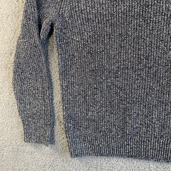 NEW Banana Republic Sweater Mens Large Gray Wool Blend Chunky Knit Shawl Collar - Picture 5 of 11